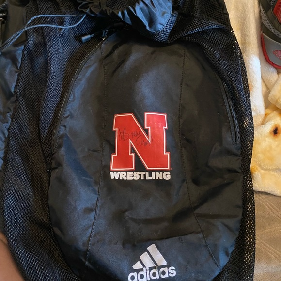 Wrestling bag- nebraska jordan burroughs signed - Picture 1 of 4